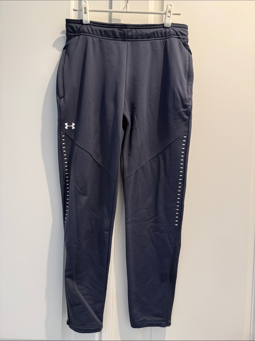 Women’s Under Armour Grey Track Pants with Reflective Dot Accents